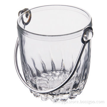 Ice bucket with chrome metal handle 1L and 1.5L